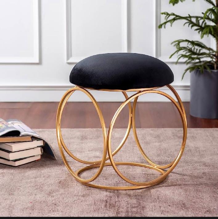 sitting stool sofa chair ottoman stool with metal legs Ottoman pouffes sitting sofa chair for room home Furniture Customization
