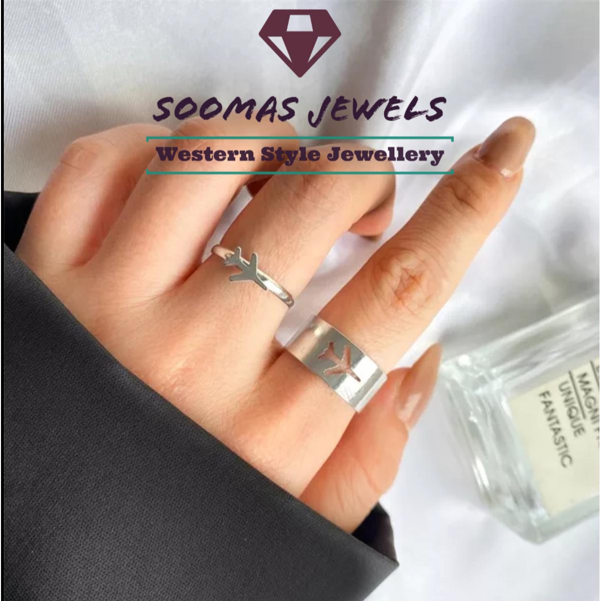 Trendy Aeroplane Rings For Girls Soomas Jewels Couple Rings For Lovers Size Adjustable Couple Gift Valentines Day Gift For Lovers Boys
