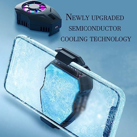 L01 Mobile Cooling Fan Game Phone Cooler System Plugin Silent Radiator RGB Lights | Adjustable Portable Heat Sink Semiconductor USB Phone Radiator Stand | Gamepad Trigger Controller Holder | Cooling Fan For PUBG FREEFIRE
