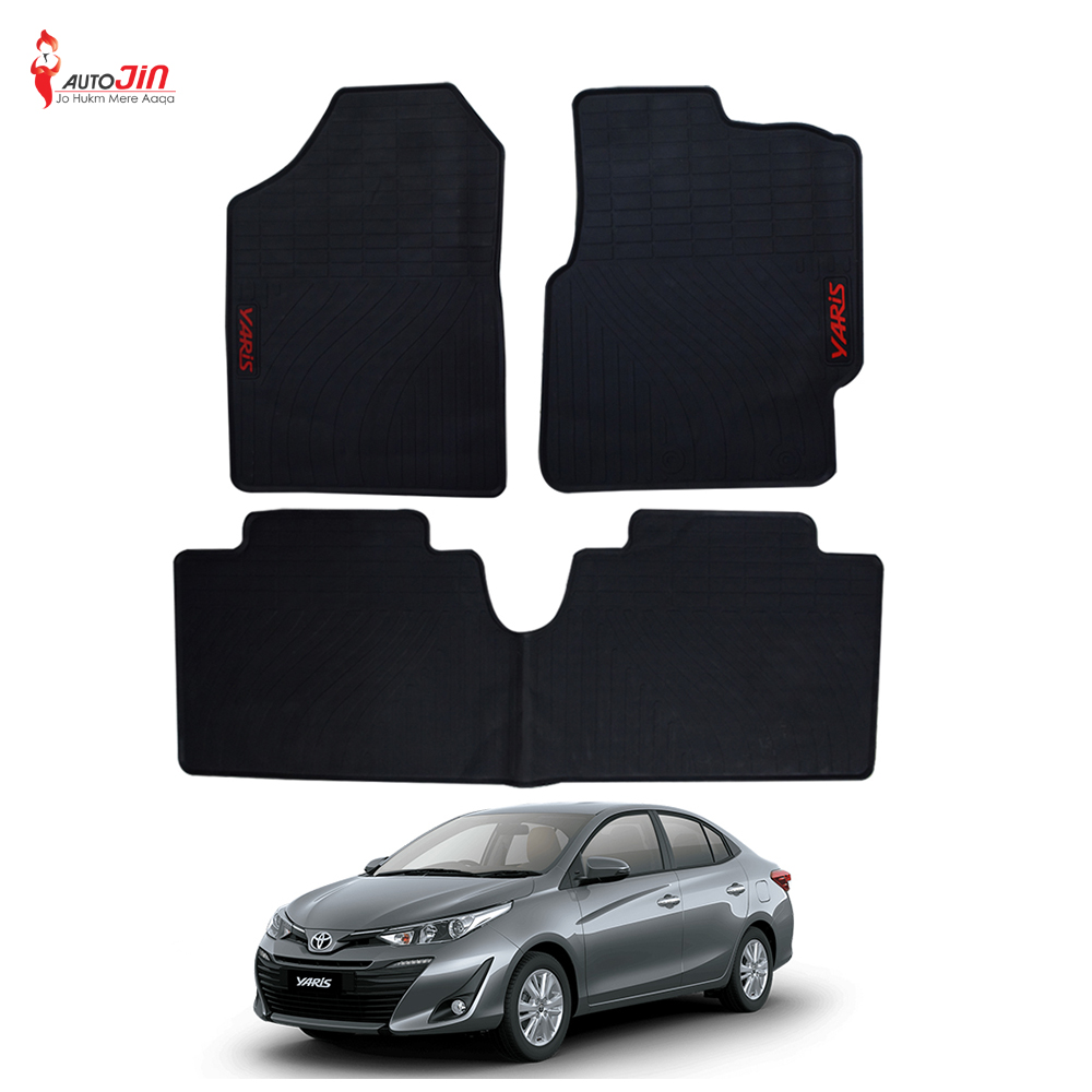 Toyota Yaris Latex Imported Rubber Floor Mats Black 2020-21 | Daraz.pk