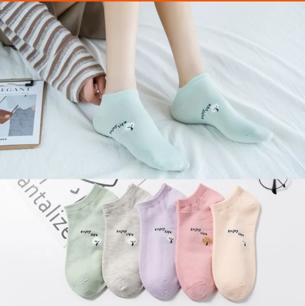 Pack Of 2 Pairs Women Ankle Socks Creative Printing Socks For Girls Multi Design Socks Low Cut Ankle Socks Random Colors