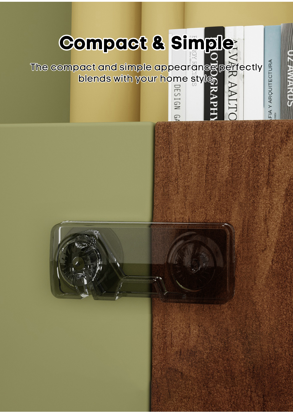 Kiddie Guard Baby Safety Transparent Multipurpose Refrigerator Freezer Latch Lock French Fridge Door Lock Freezer Lock Invisible Cupboard Lock - 1Pcs