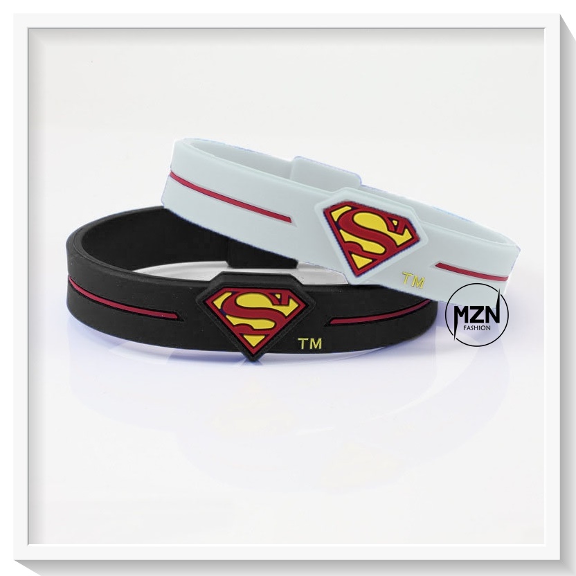 Fine Quality Superman Logo Silicon Wrist Band For Boys