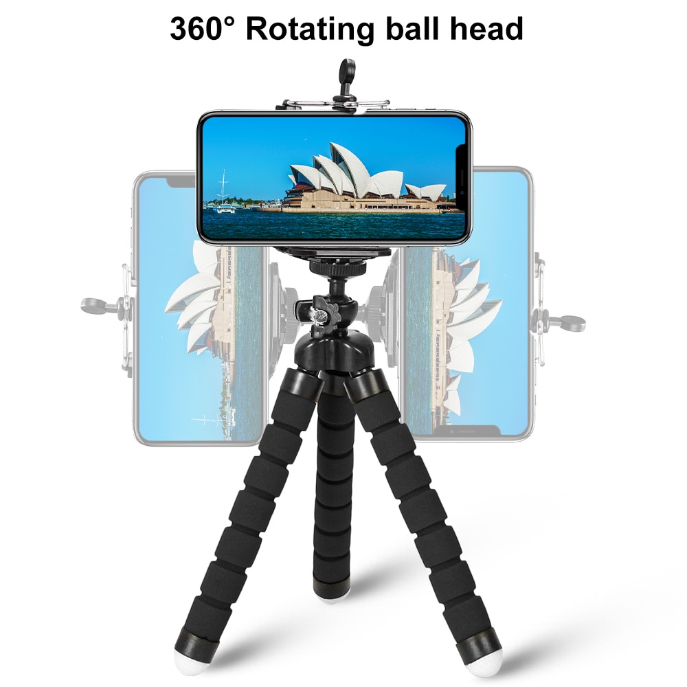 Octopus Mini Tripod 3 in 1 Flexible Universal Multi-Functional Octopus Flexible Tripod Stand for Digital Camera Mini Foldable Smartphone Holder
