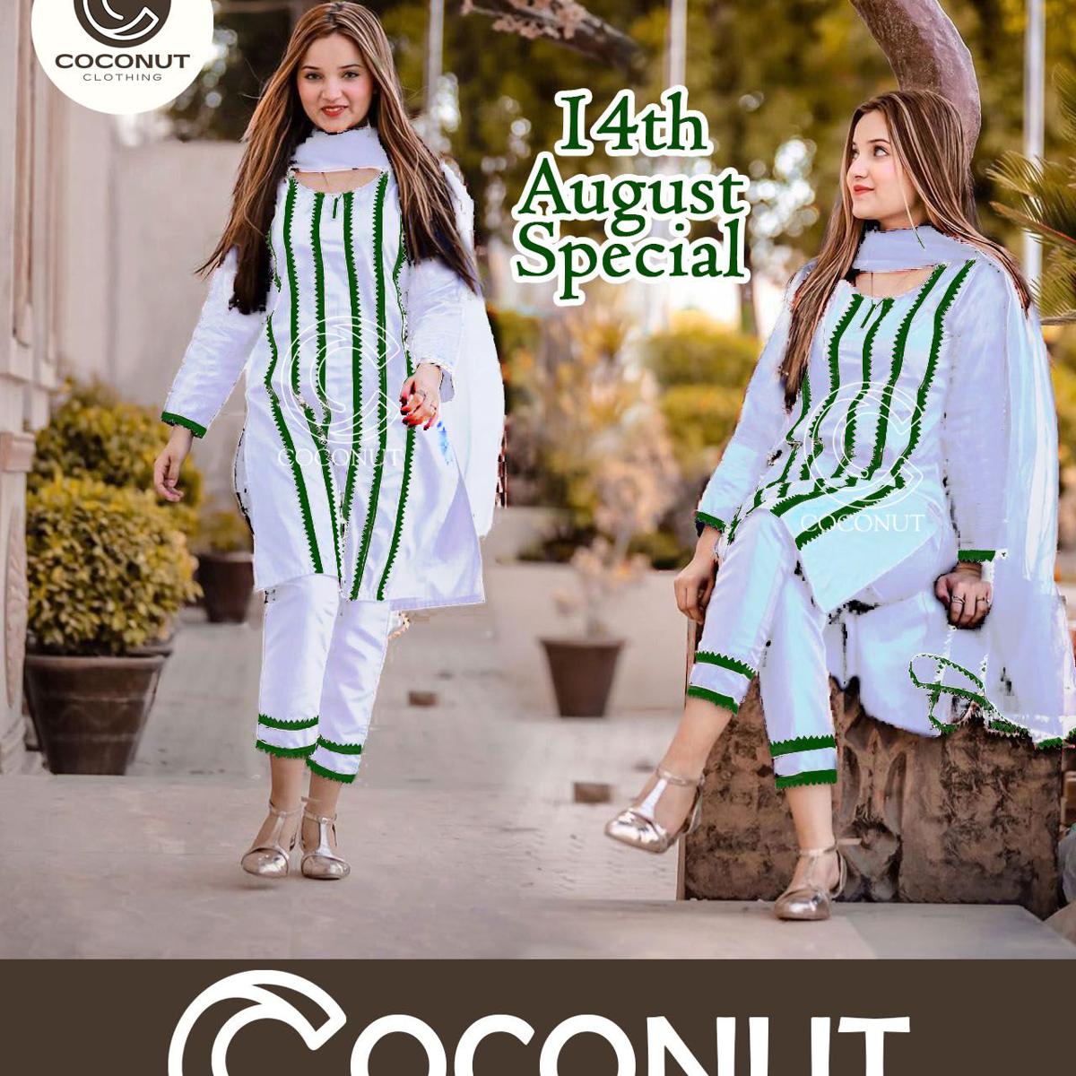 Kurti 14 August Dress Latest Hearts Design Printed 14 August Day