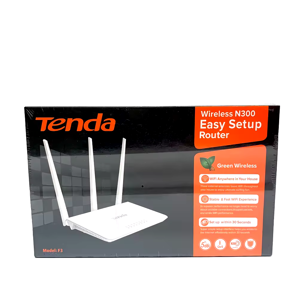 Tenda F3 Wireless WIFI Router 300mbps WI-FI Repeator Booster Extender Home Network RJ45 4 Ports - Wireless Router Mode | Access Point Mode | Universal Reapeter Mode | WISP Mode