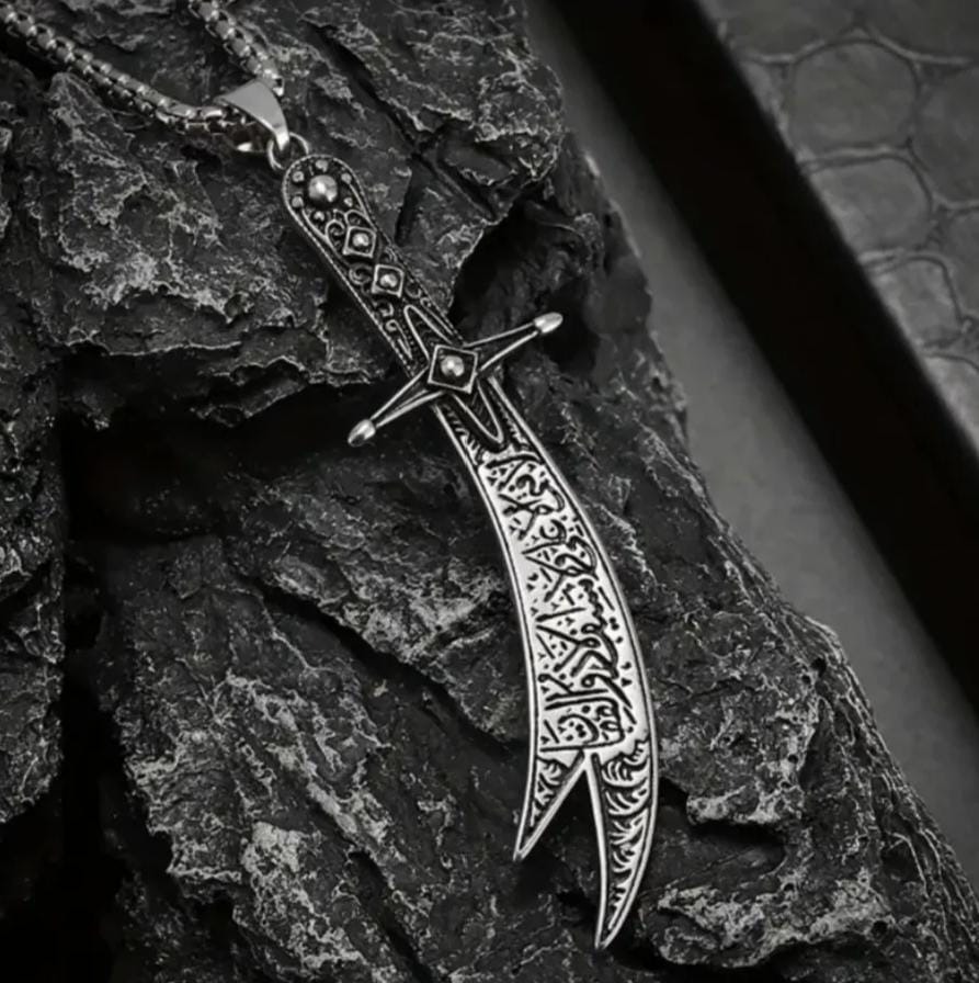 Zulfiqar Necklace Imam Ali Sword 100% Pure Stainless Steel