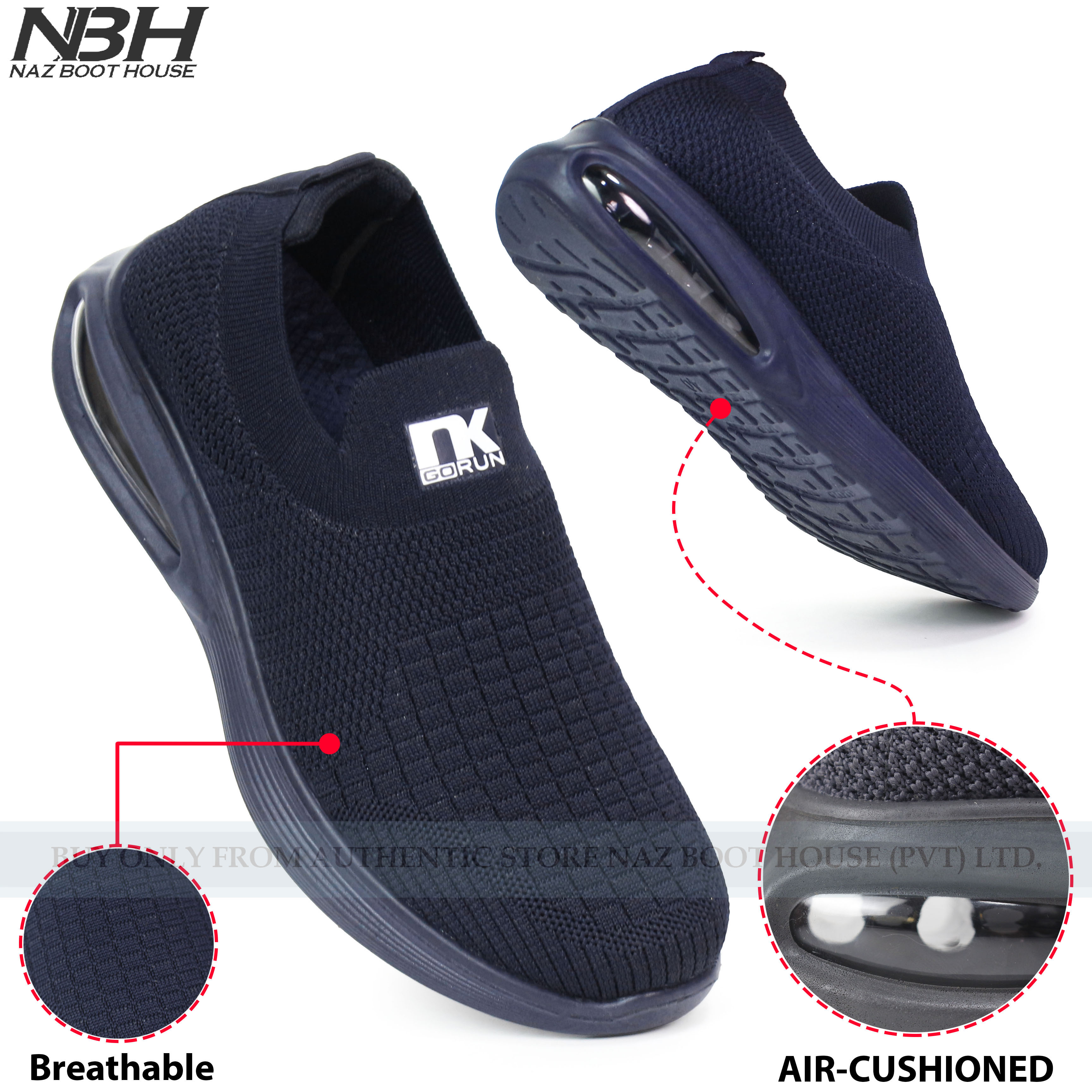 NBH Shoes For Men - Comfort Fit Slip On Sneakers for Men - Joggers Shoes For Men - Breathable Running Shoes For Men - Cricket Shoes For Boys - Inspired by Skechers - Perfect Gift For Boys
