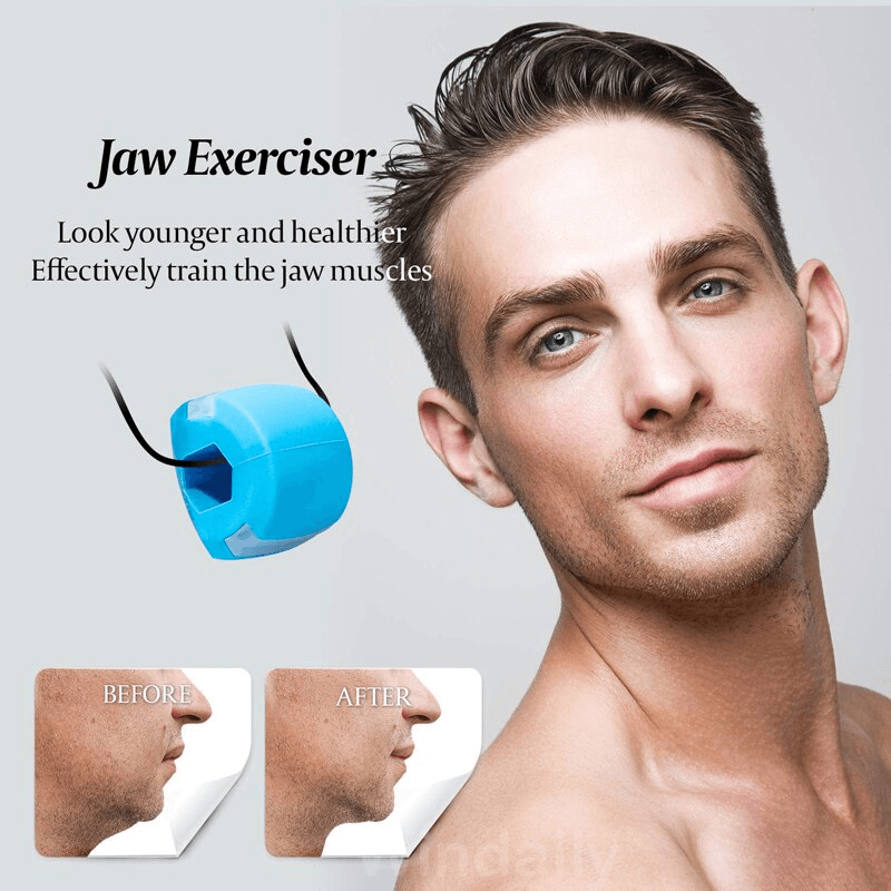Jaw Exerciser Ball with Free Rope - Jawline Exerciser - Jawline Shaper 60 Lbs - Jaw line shaper for Face Beauty - Reduce Double Chin with jaw line rubber - Jawline chew For Men and Women
