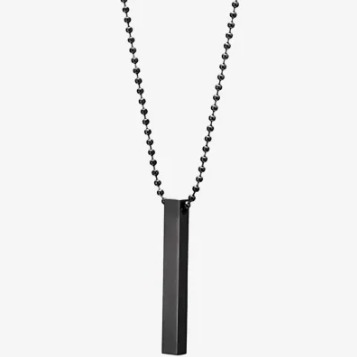 Vertical Bar Necklace for Men and Women - Stick Necklace Locket for Boys and Girls - Multicolor Chain Necklace