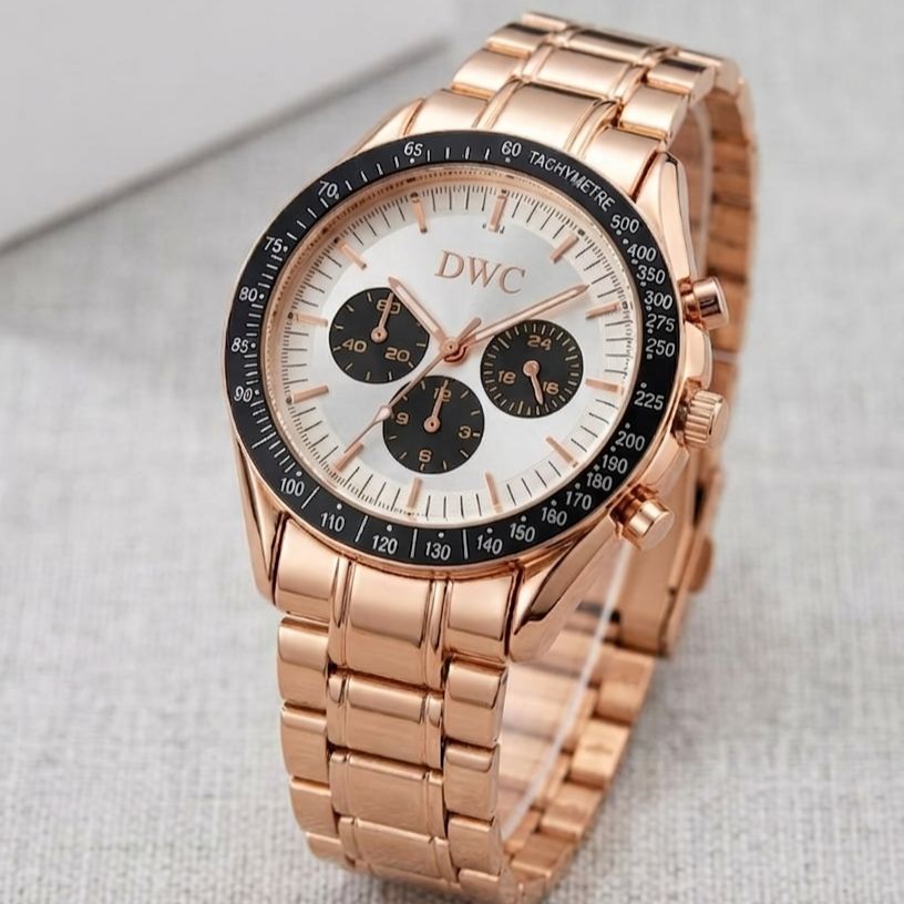 Premium Stainless Steel Watch with Striped Dial for Men Women| Latest Design Stainless Steel Chain Watch