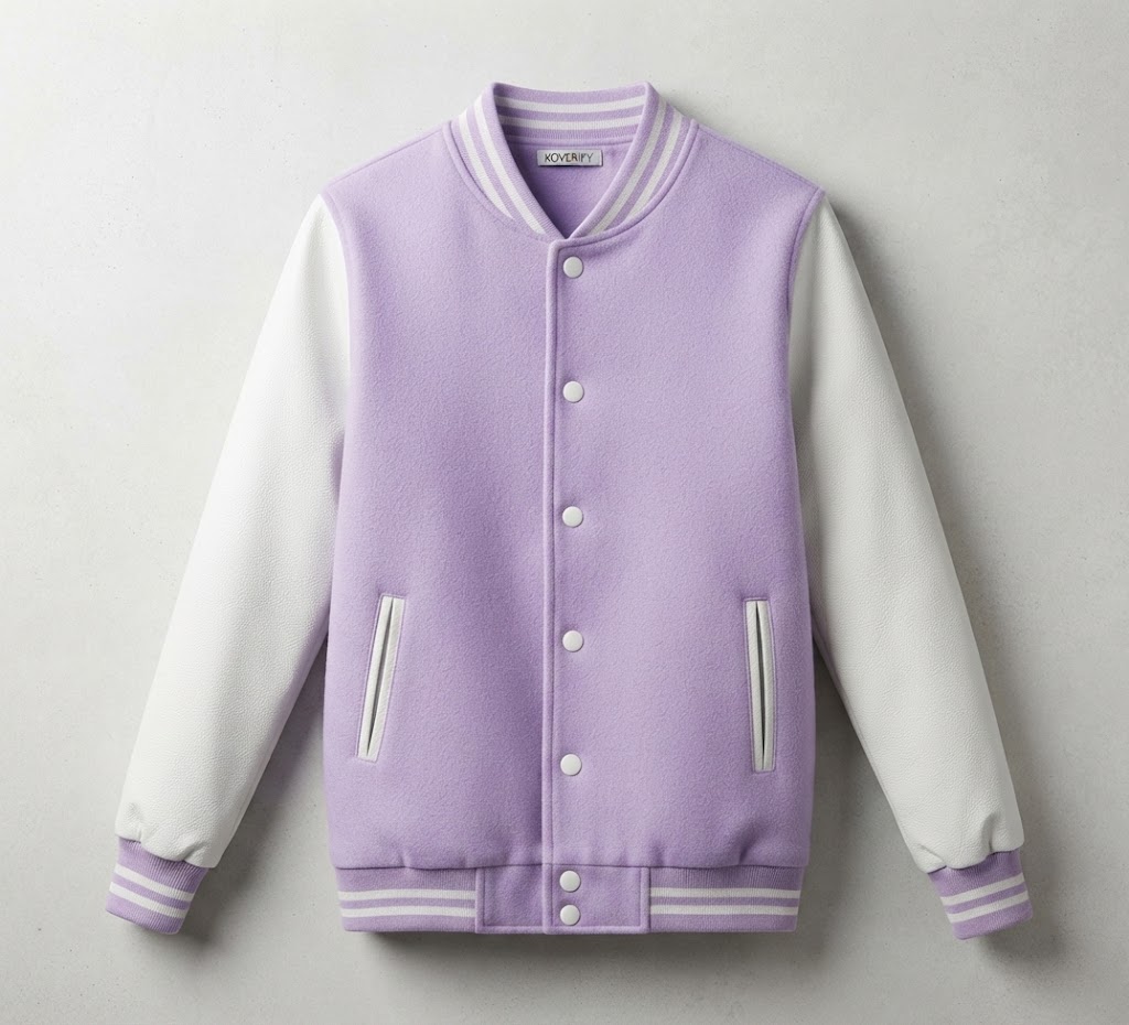 New High-Quality Women Varsity Jacket with Contrast Sleeves - Casual Sporty Fashion