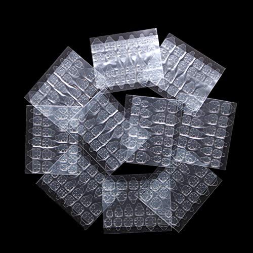 Nails Glue Sheets (24 Dots/tabs) Nails Stickers Tape Double Side Nail Sticker Self Adhesive Clear Sticky Tabs For Fake Artificial False Nails Adhesion Of Art Guide DIY Jelly Double-sided Adhesive Transparent Invisible Clip Adhesive