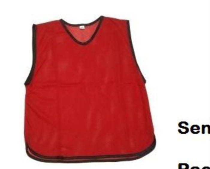 Football Bibs Vest In Mesh Training Vest  football hockey vest Blue 12 Pcs. Junior size