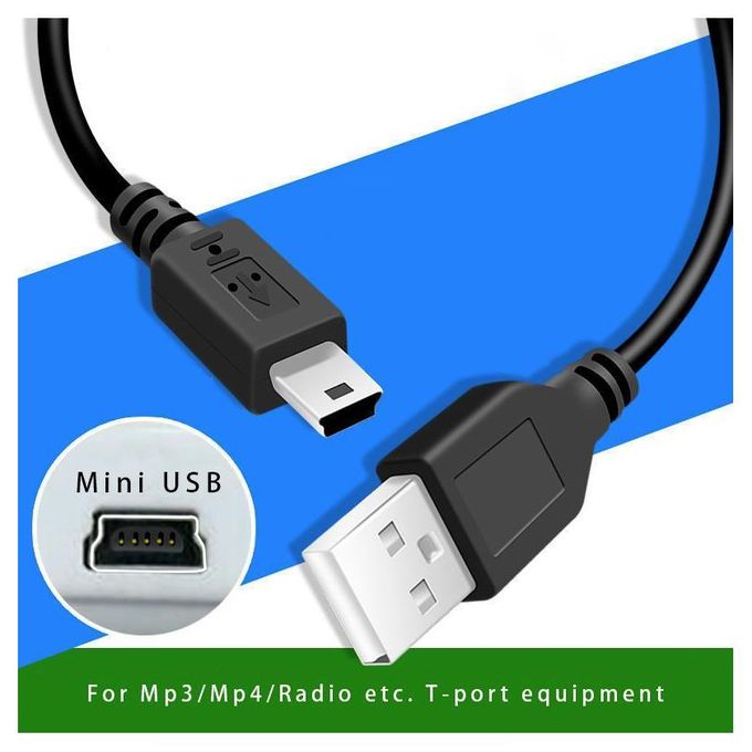 Mini USB Data Sync Charger Cord for Dashcam, PS3 Controller Charging Cable, Sony Playstation PS 3, Dash Cam, Digital Camera, GPS Receiver, GoPro HERO HD, HERO 3, HERO 3+, HERO 4