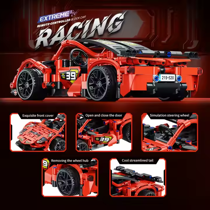 KIDDO KASTLE - Remote Control RC Building Block Car 503+ PCS | 1:16 DIY STEM Off-Road RC Truck Building Blocks Set | 2.4GHz Remote Control Drift Car Construction Brick Toy for Kids | Assorted Models
