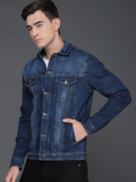 Mens Clothing Denim Jacket Stretchable
