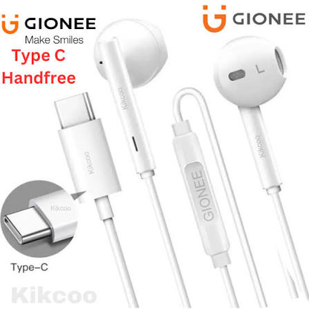 Handsfree - 100% Original Gionee Handsfree (3.5mm Pin & TYPE C) Imported  - Earphones - Headphones - Handfree