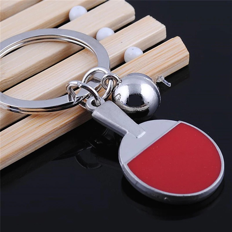Mini Table Tennis Paddle Key Chain -  Mini Racket Keychain Accessory - Portable Sports Key Chain Gift for Table Tennis Lovers