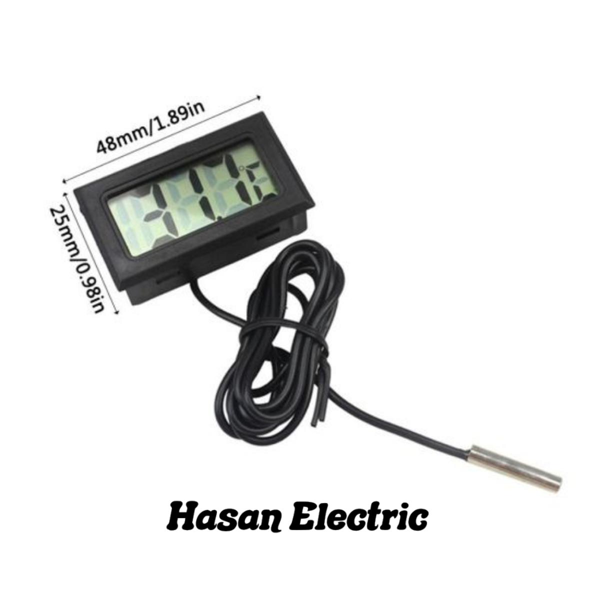 Digital LCD Thermometer Mini Temperature Sensor 1M Probe
