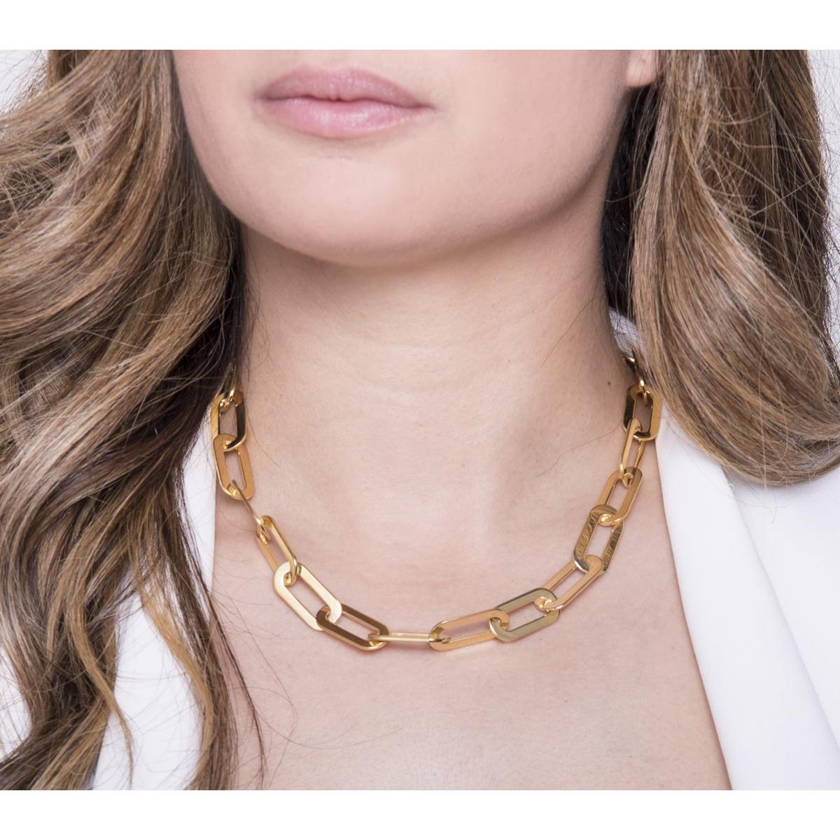 CHUNKY Dainty High Quality Golden/Silver Over Sterling Silver Pressed Golden Chunky Necklace For Women/Girls