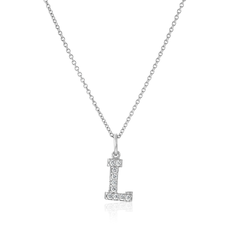 Silver Stainless Steel Alphabet Necklace/Locket/Pendants for Girls & Women with Chain - A to Z Your Name Alphabets