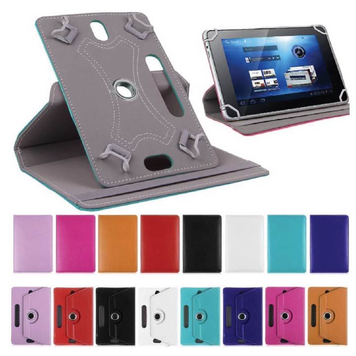 7 / 8  / 10 Universal Leather 360 Rotation Tablet Book Cover For pad And Android Tab