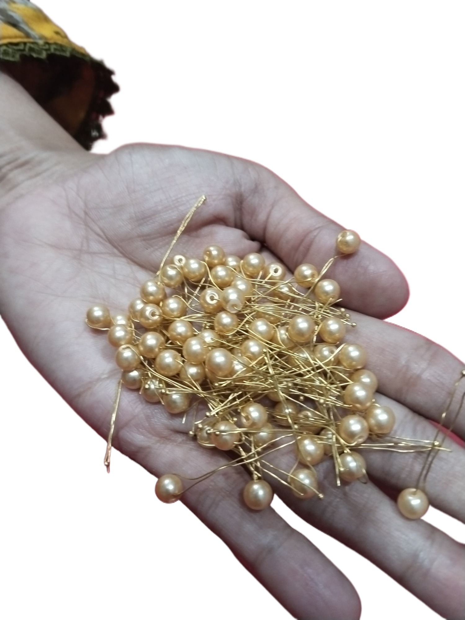 Pack of 25 Hair Pearls Beads Pearl Beads for Women Hair Accessories for Girls, Bridal Hair Accessories, wedding hair pins pearl Peach Color