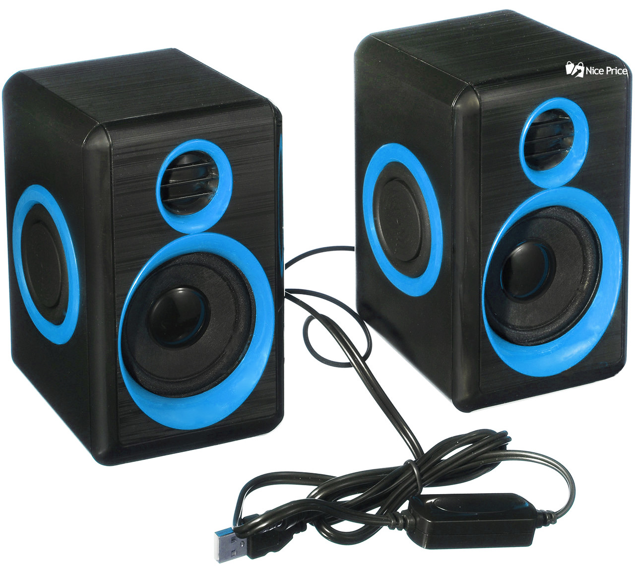 Ft-165 Computer Speakers With Heavy Bass,Subwoofer, Volume Control, 3.5mm Audio, USB Wired Powered Built-in Four Loudspeaker Diaphragm Multimedia Speaker for PC/Laptops/desktop/ Computer