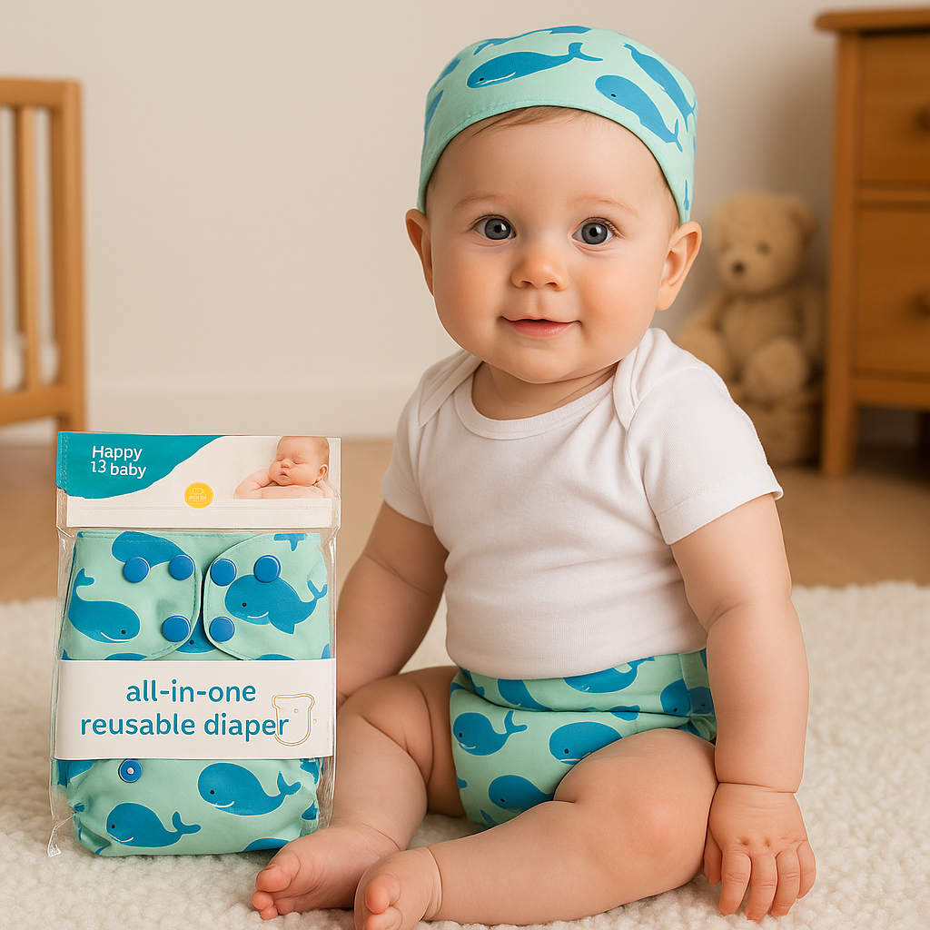 Premium Imported All-in-One Reusable Baby Diaper |Reusable, Soft, Washable & Eco-Friendly
