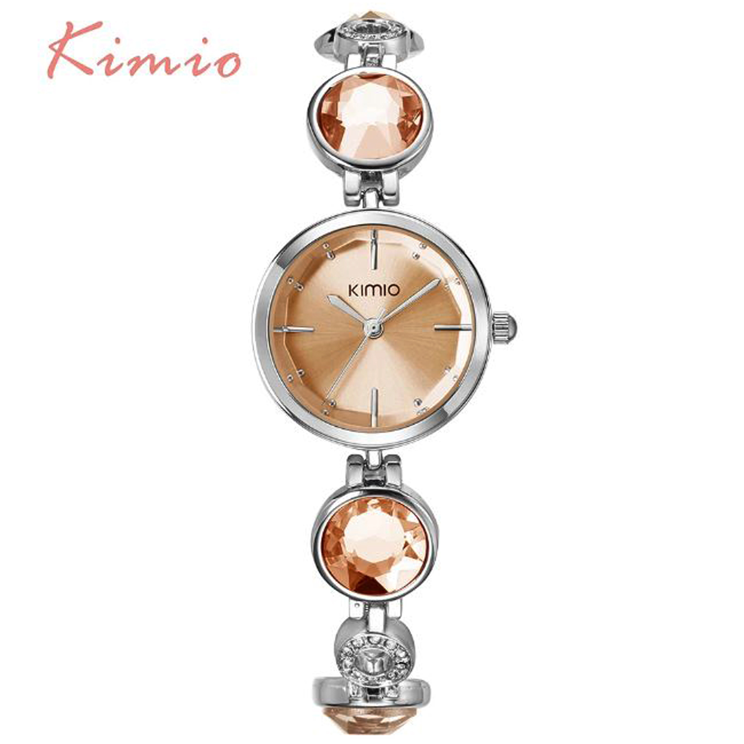 60.0% OFF on KIMIO Rose Gold Women Watch Fashion Elegant Quartz Bracelet  Wrist Watch K6211