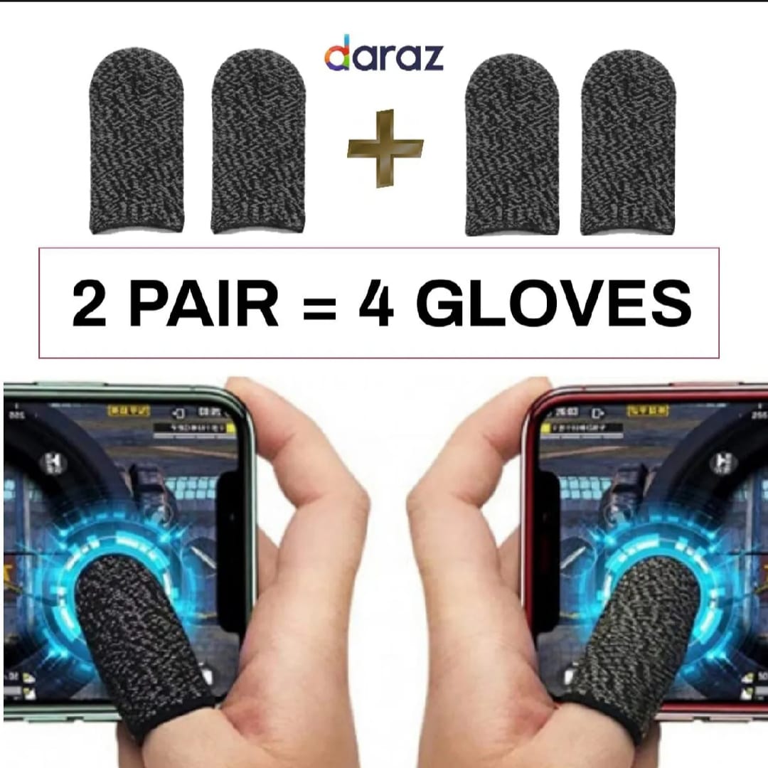 🎮 2 Pairs Mobile Gaming Thumb Sleeves 2.9 | Gaming Thumb Gloves | Finger Sleeves | Smooth Touch & Fast Response | Sweat Resistant | Better Control & Precision | Gaming Accessories