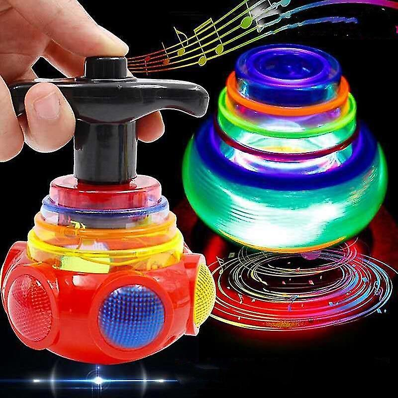 Pack of 1 Gyroscope Top Flash Luminous Spinning Toy / Music Led Spinner for kids