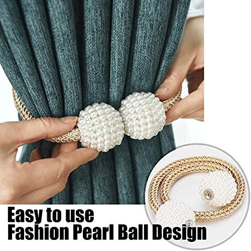 Magnetic Curtain Tiebacks Set of 2 Elegant Holdback Clips