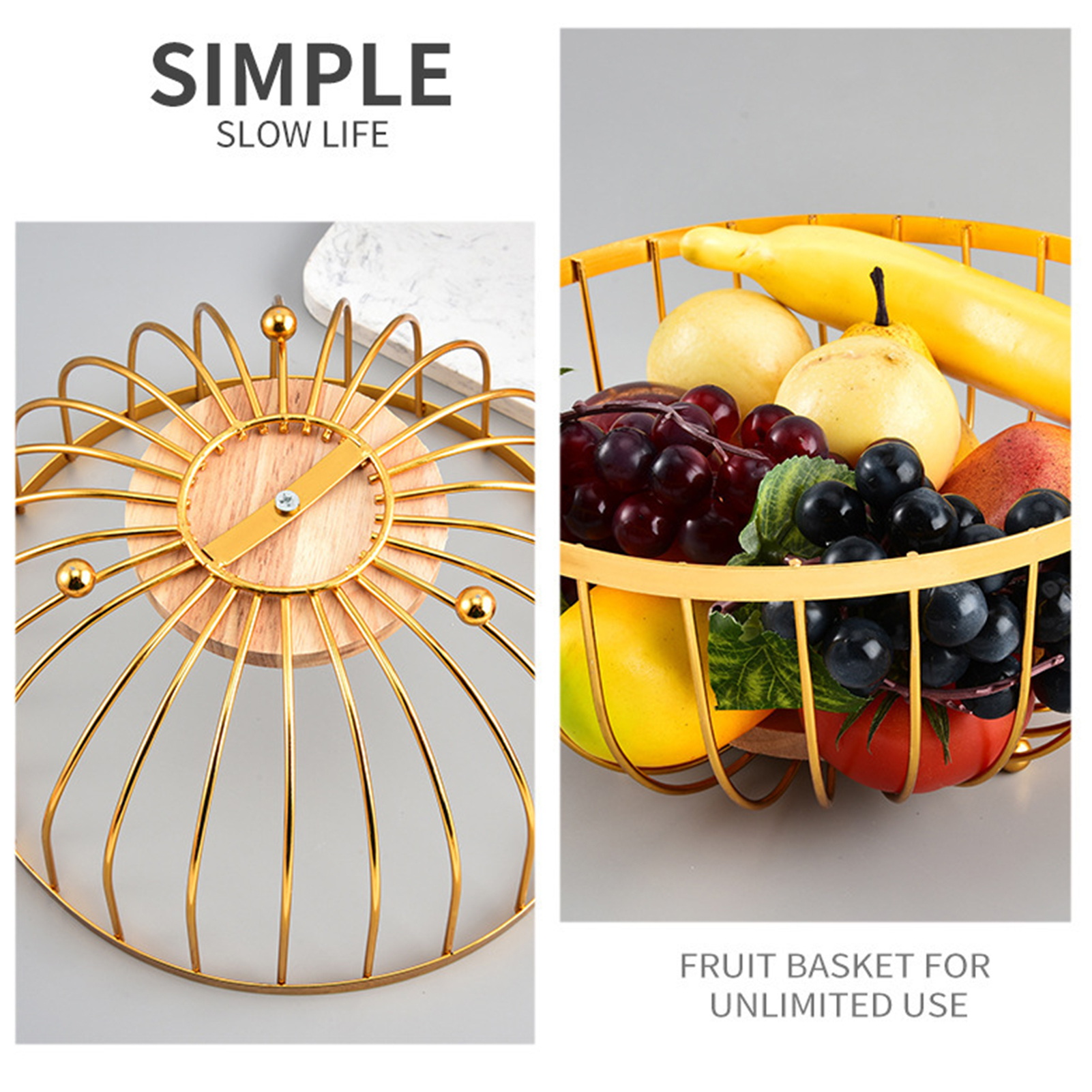 Stylish Metal Wire Fruit Basket Large Round Storage Baskets For Kitchen Counter Modern Vegetable Stand Holder Perfect For Snacks Southeast Buyers Dining Table