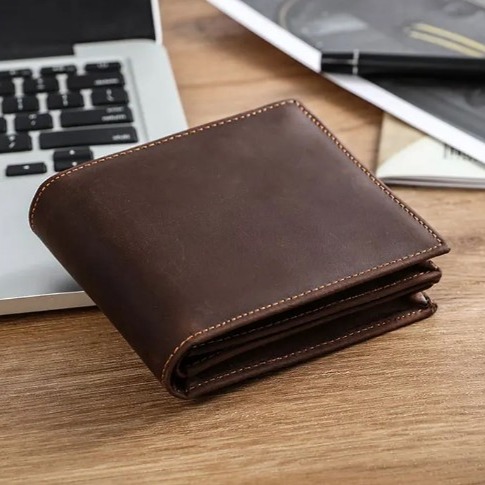 Brown Leather Genuine Leather Good Quality Wallet For Men