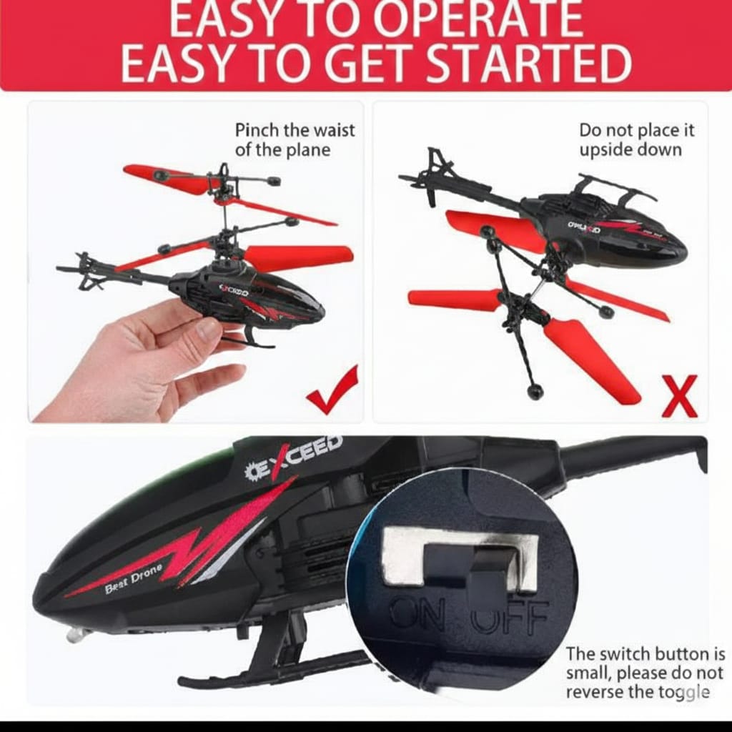 RC Helicopter Remote Control– Rechargeable Flying Aircraft for Kids & Adults | Durable & Easy to Fly | Best Toy Gift