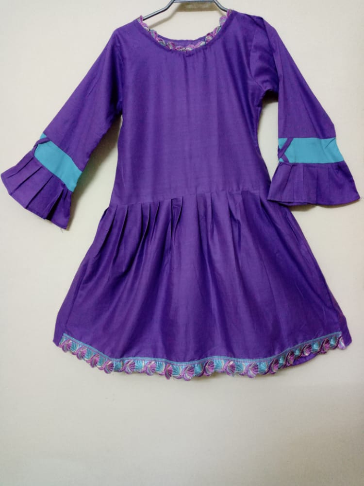 purple short frock