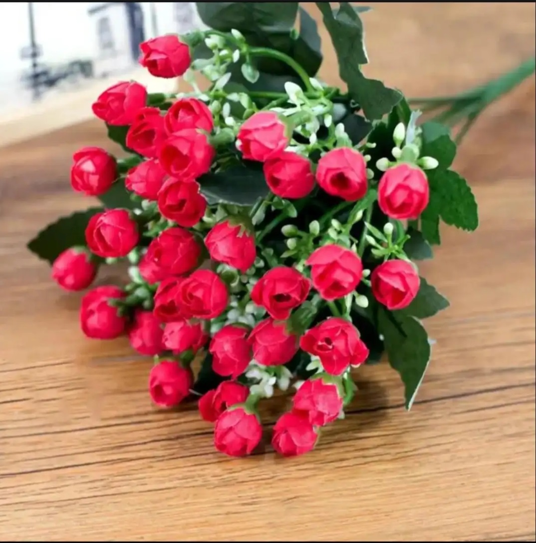 30 Head Simulation Rose Holding Wedding Bouquet Artificial Flower for Home Party Table Indoor Living Room Decoration