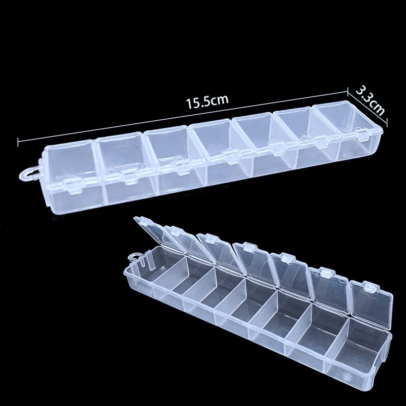 Transparent Plastic Storage Jewelry Box Beads Ring Earring Organizer