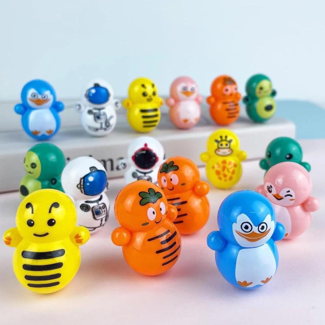 pack of 3 Mini tumbler Toy For All ages and Desktop -Shaking fidget doll