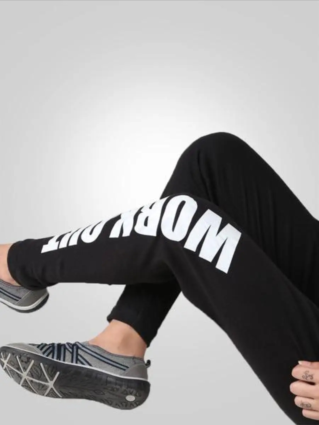 Summer Black Gym Workout Printed Trouser For Mens&Womens