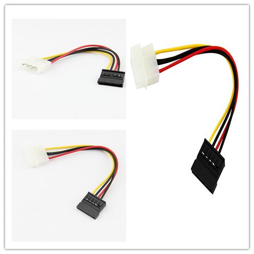 Male-To-Female 4Pin-To-15Pin SATA Power Cables Connector For Hard