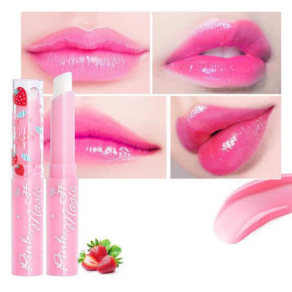 Pink Lips Lip Balm Unisex Natural Moisturizing And Softening Lip Care