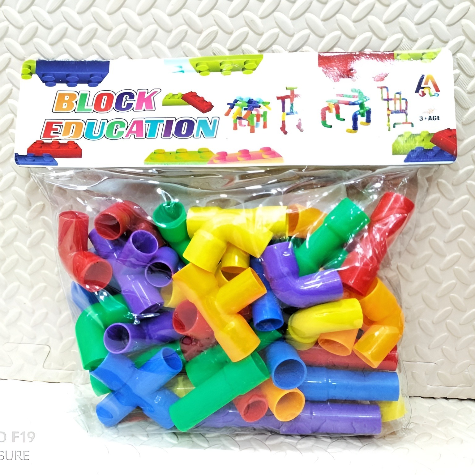 Colorful Creative Pipe Puzzle Building Blocks for Kids - STEM Educational Play, DIY Construction, and Assembly Game - Multicolor Pipe Blocks Set with Wheels