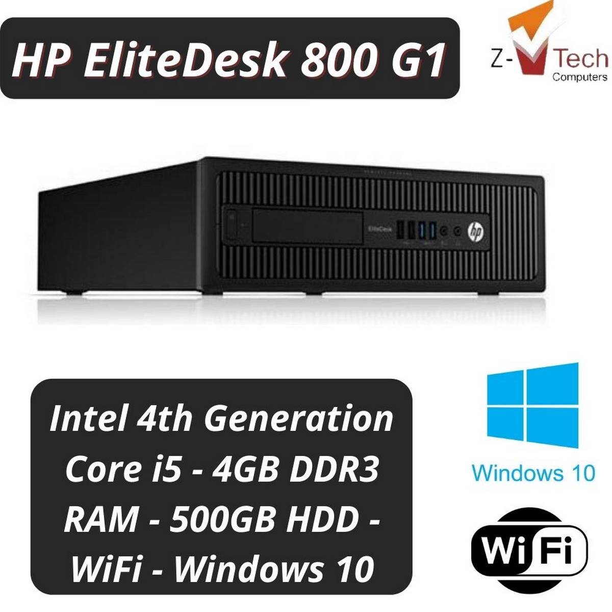 Renewed Hp Elitedesk 800 G1 Desktop Pc Intel 4th Generation Core I5 4gb Ddr3 Ram 500gb Hdd Wifi Windows 10 Buy Online At Best Prices In Pakistan Daraz Pk