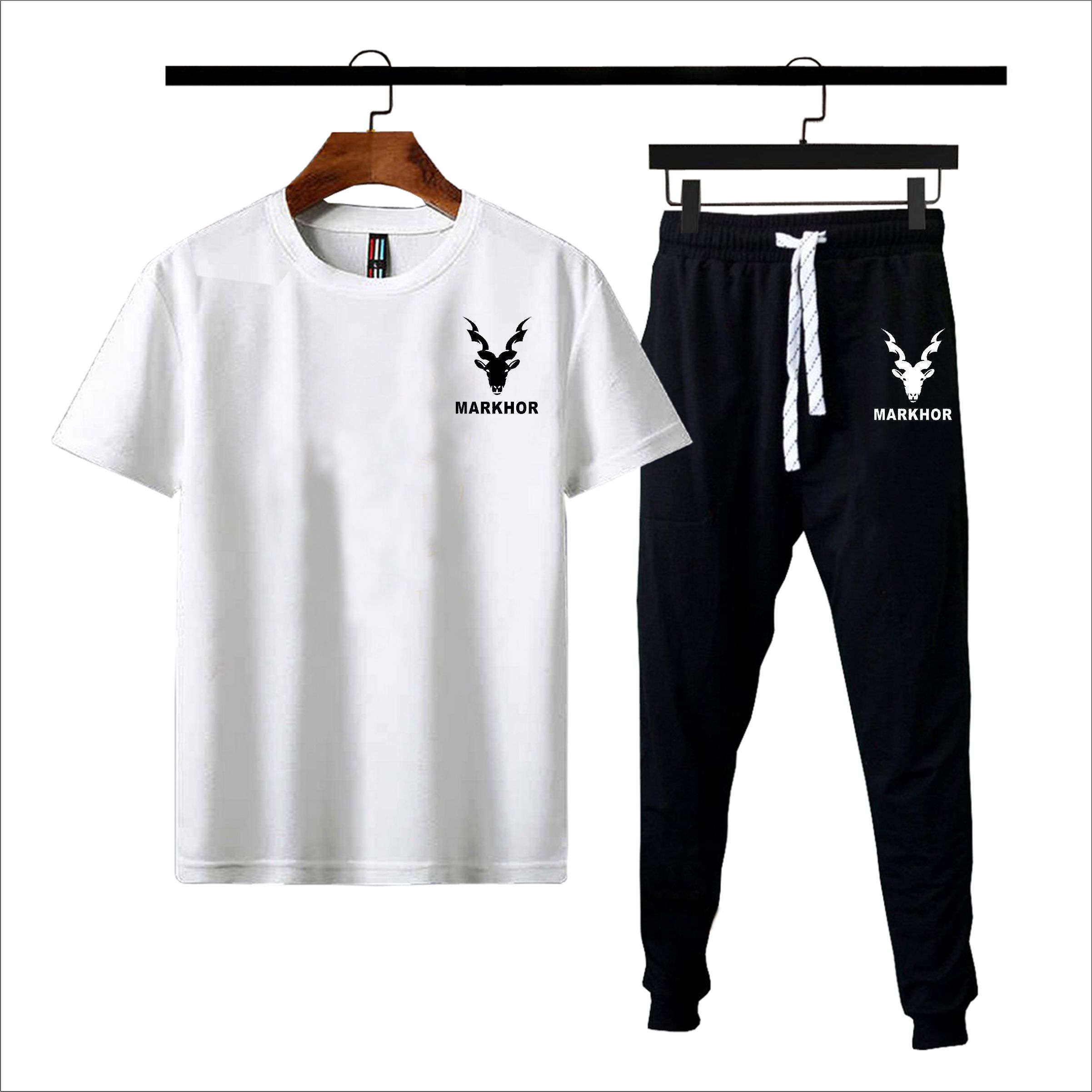 Markhor Printed Summer Tracksuit Trouser & T Shirt For Men round neck half sleeves t-shirt for men & boys