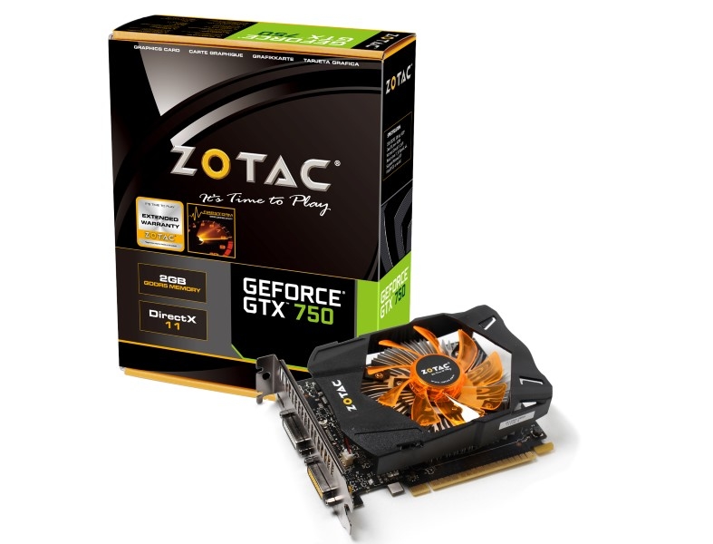 NVIDIA GeForce GTX 750 2GB ZOTAC, GDDR5, 128bit, Gaming Graphic