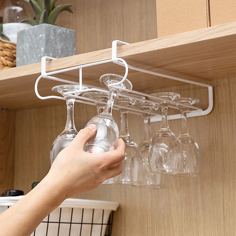 Wine Glass Shelf Base Stemware Rack Hanging Holder For