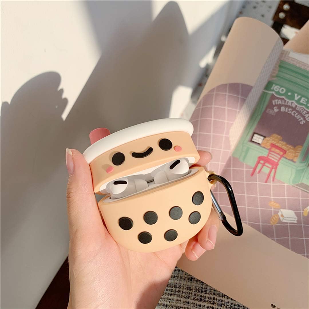 Cute Character 3D Silicone Protective Case Compatible for 𐤠irpods Pro 1 & 2 Case With Hook 𐤠irpods Protective Cover